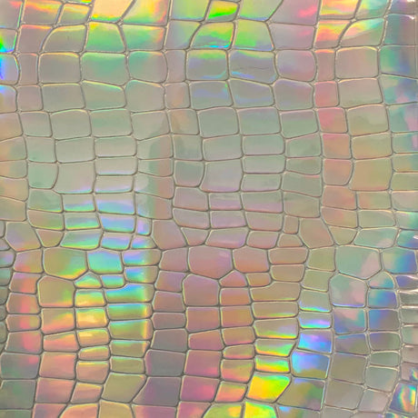Vinyl Fabric Iridescent Faux Crocodile
