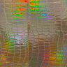 Iridescent Faux Crocodile Vinyl Fabric - 100% Polyester, Iridescent Crocodile Texture, 54" Width (1 Yard)