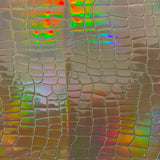 Vinyl Fabric Iridescent Faux Crocodile
