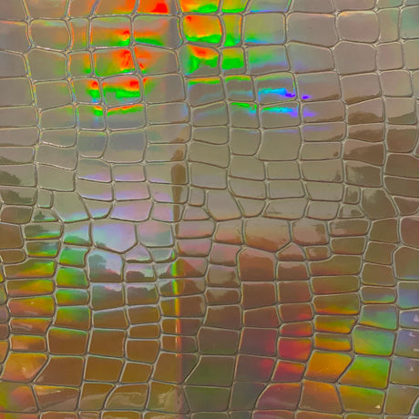 Vinyl Fabric Iridescent Faux Crocodile