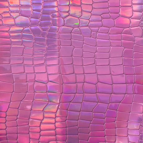 Vinyl Fabric Iridescent Faux Crocodile