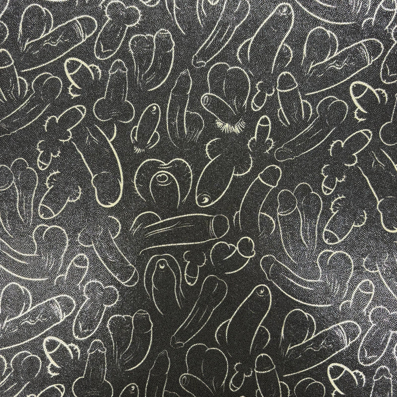 Plentiful Penises Mystique Holographic Spandex Fabric - Black, Blue, 4-Way Stretch, 36" Width (1 Yard)