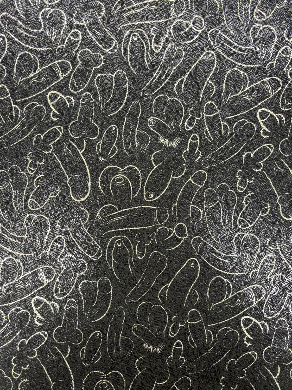 Plentiful Penises Mystique Holographic Spandex Fabric - Black, Blue, 4-Way Stretch, 36" Width (1 Yard)