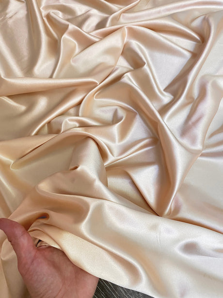 Stretch Silk Charmeuse Gold Champagne
