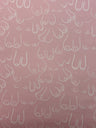 Topless Tatas Print Spandex Fabric - Pink, Black/White, Black/Pink, 58"/60" Width (1 Yard)