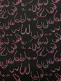 Topless Tatas Print Spandex Fabric - Pink, Black/White, Black/Pink, 58"/60" Width (1 Yard)