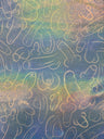 Plentiful Penises Mystique Holographic Spandex Fabric - Black, Blue, 4-Way Stretch, 36" Width (1 Yard)