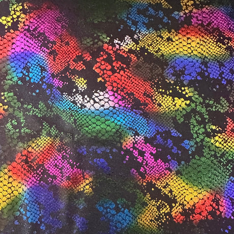 Hologram Tricot Nylon Spandex Fabric Viper Snake 60"