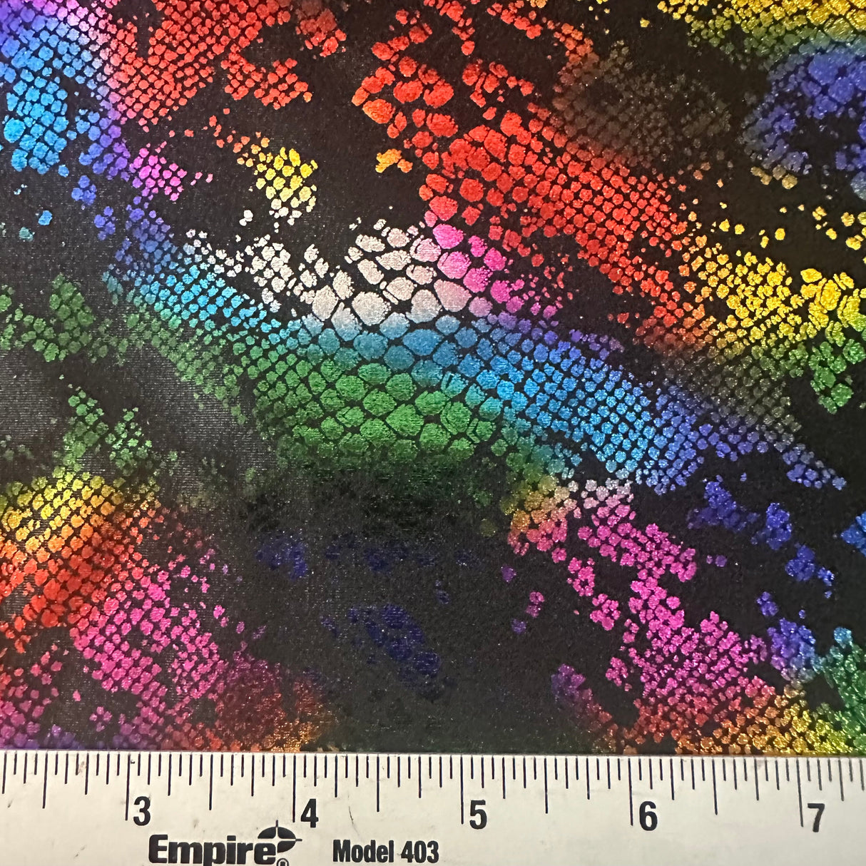 Hologram Tricot Nylon Spandex Fabric Viper Snake 60"