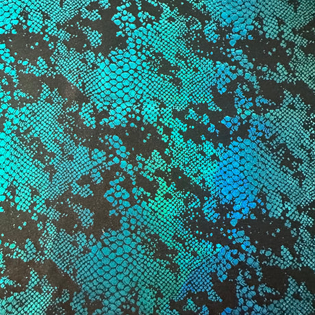 Hologram Tricot Nylon Spandex Fabric Viper Snake 60"