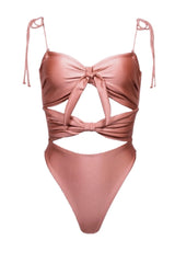 Shiny Nylon Spandex Rusty Rose