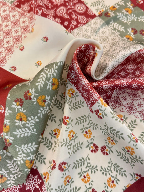 Printed Satin Floral Multicolor