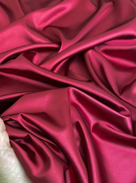 Stretch Satin Cranberry