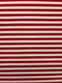 Red Half Inch Striped Polyester Spandex Fabric - Red Half Inch Stripes, 58"/60" Width (1 Yard)