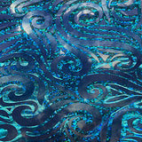 Nylon Spandex Tie Dye Paisley Snake Fabric