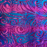 Nylon Spandex Tie Dye Paisley Snake Fabric