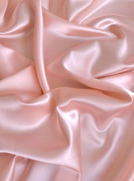 Stretch Satin Blush Pink