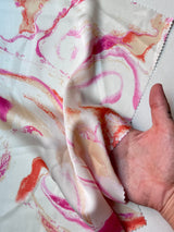Printed Satin Marble Pink