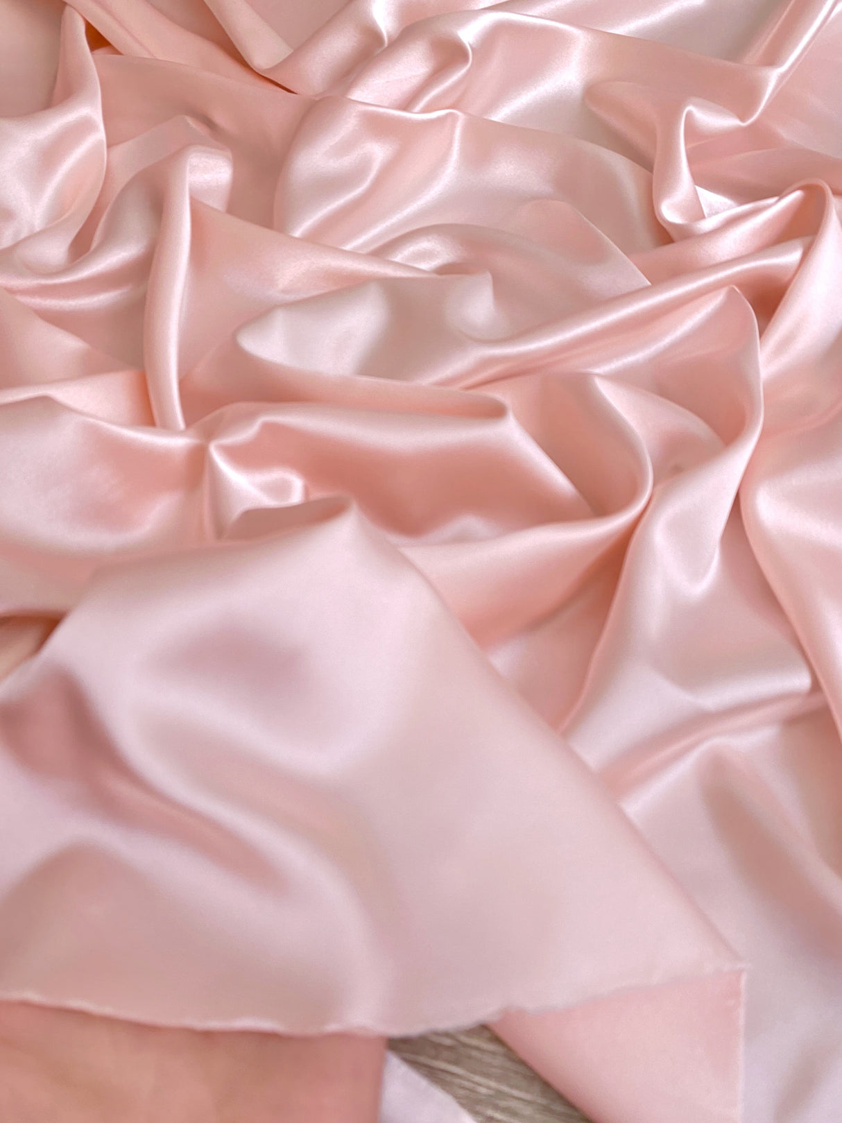 Stretch Satin Blush Pink