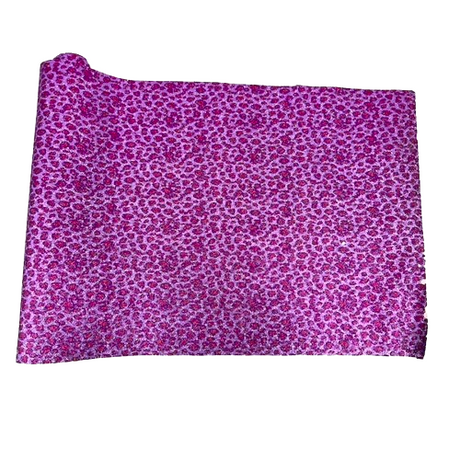 Leopard Print Glitter Canvas Vinyl Fabric - Leopard Print, 56/58" Width (1 Yard)