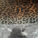 Polyester Spandex Leopard Hologram Tie Dye Fabric