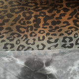 Polyester Spandex Leopard Hologram Tie Dye Fabric