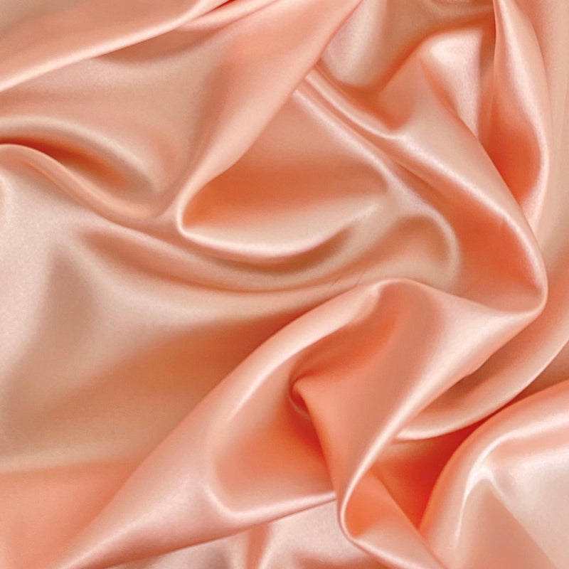Stretch Silk Satin Peach