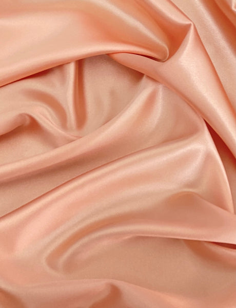 Stretch Silk Satin Peach