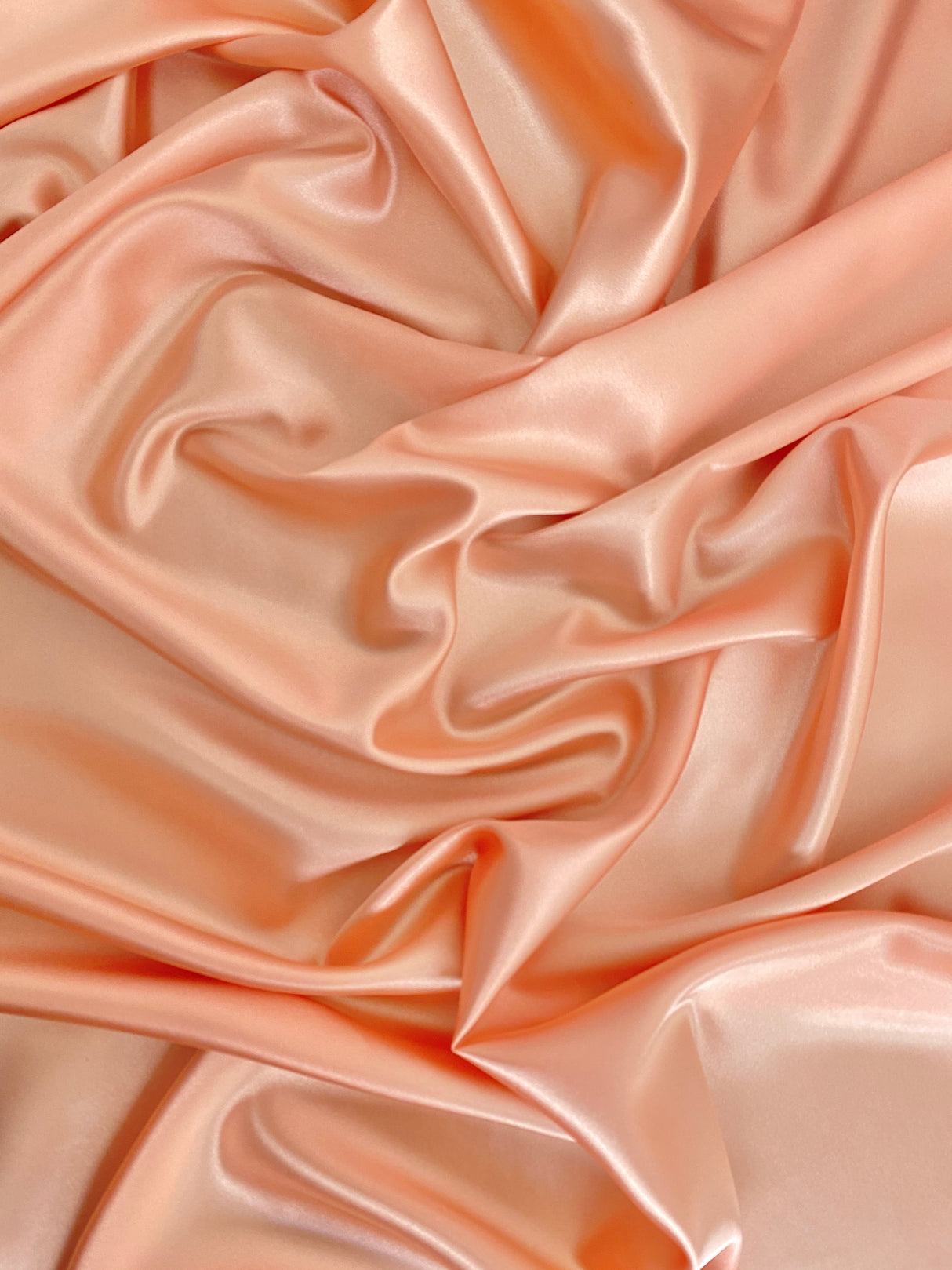 Stretch Silk Satin Peach