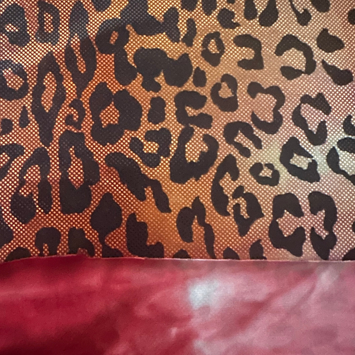 Polyester Spandex Leopard Hologram Tie Dye Fabric