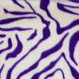 Purple & White Zebra Fleece Fabric