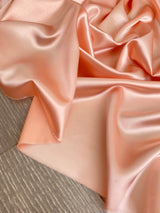 Stretch Silk Satin Peach