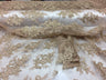 Sequin Lace Fabric With Embroideries On Mesh - 100 Percent Polyester Fabric, Double Scalloped Floral Lace, 51" Width (1 Yard)