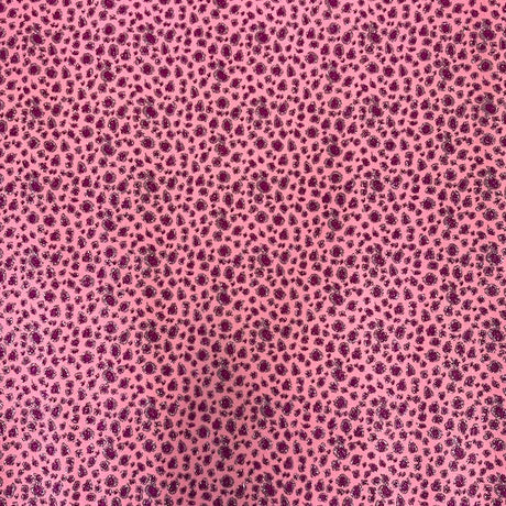 Leopard Print Glitter Canvas Vinyl Fabric - Leopard Print, 56/58" Width (1 Yard)