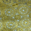 Polyester Galaxy Cord Embroidery Lace Fabric 50" Gold Copper
