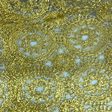 Polyester Galaxy Cord Embroidery Lace Fabric 50" Gold Copper