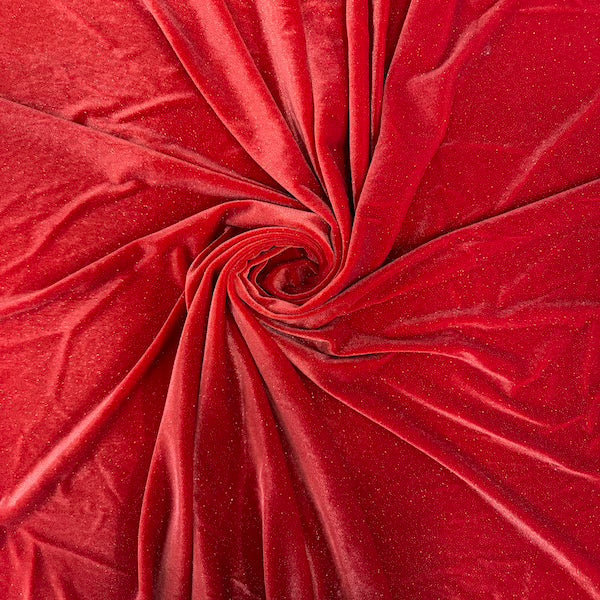 Stretch Velvet Spandex Fabric Misty Glitter