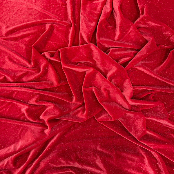 Stretch Velvet Spandex Fabric Misty Glitter