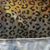 Polyester Spandex Leopard Hologram Tie Dye Fabric