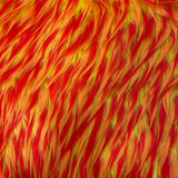 Three Spike Shaggy Faux Fur Fabric - 100 Percent Polyester Fabric, Multi Color Shaggy Texture, 60" Width, 1.5-2" Pile Length (1 Yard)