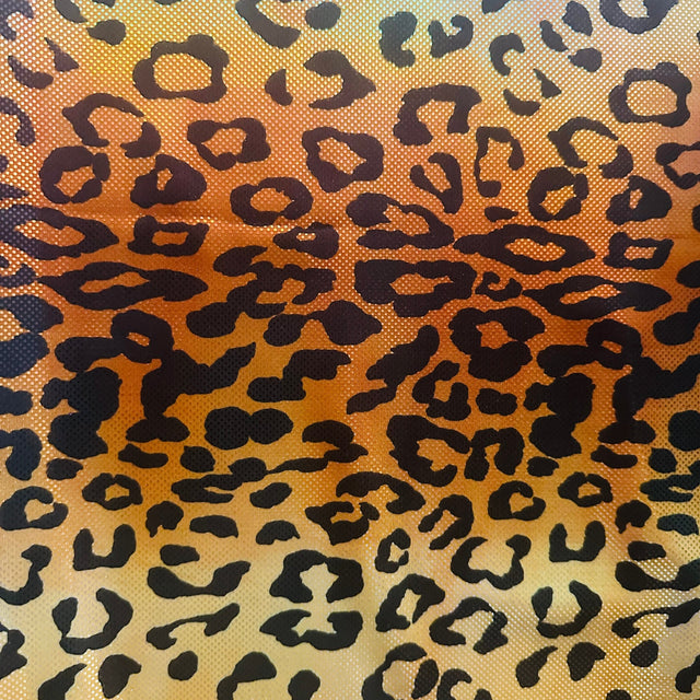 Polyester Spandex Leopard Hologram Tie Dye Fabric