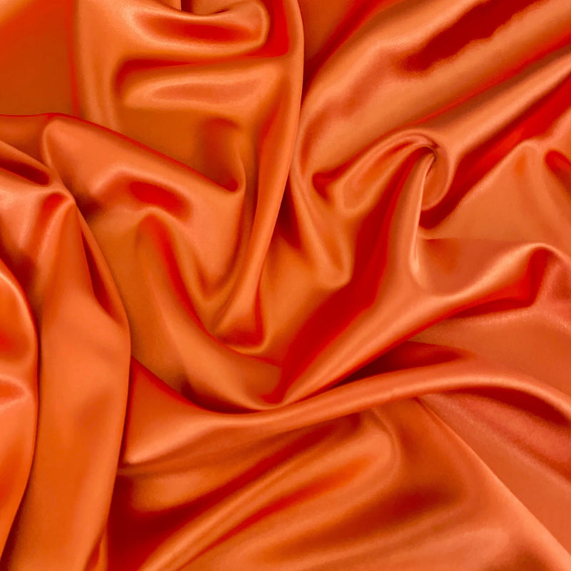 Orange Stretch Satin