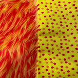 Three Spike Shaggy Faux Fur Fabric - 100 Percent Polyester Fabric, Multi Color Shaggy Texture, 60" Width, 1.5-2" Pile Length (1 Yard)
