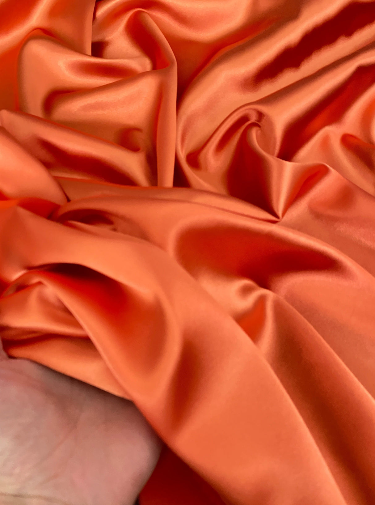 Orange Stretch Satin