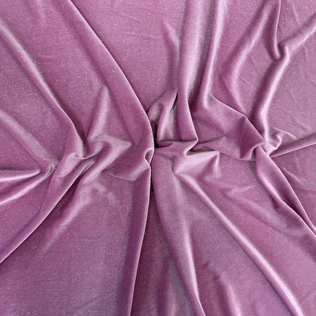 Stretch Velvet Spandex Fabric Misty Glitter