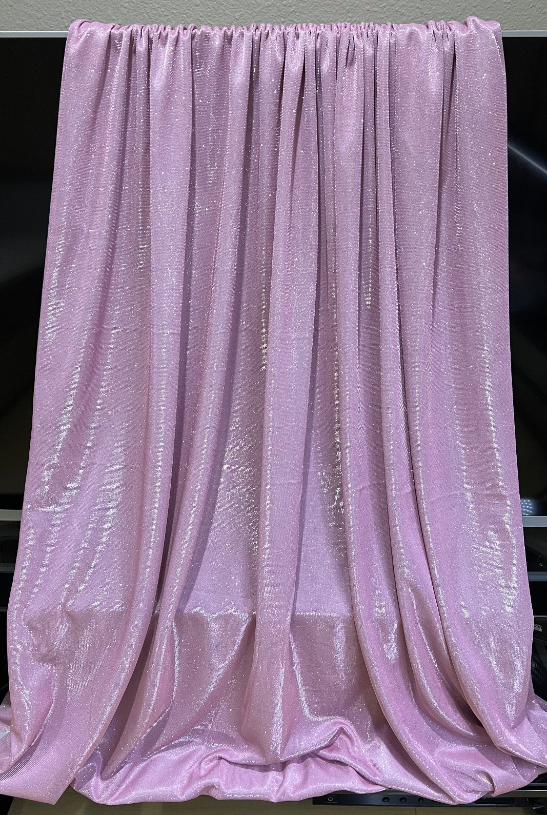 Stretch Metallic Lurex Baby Pink