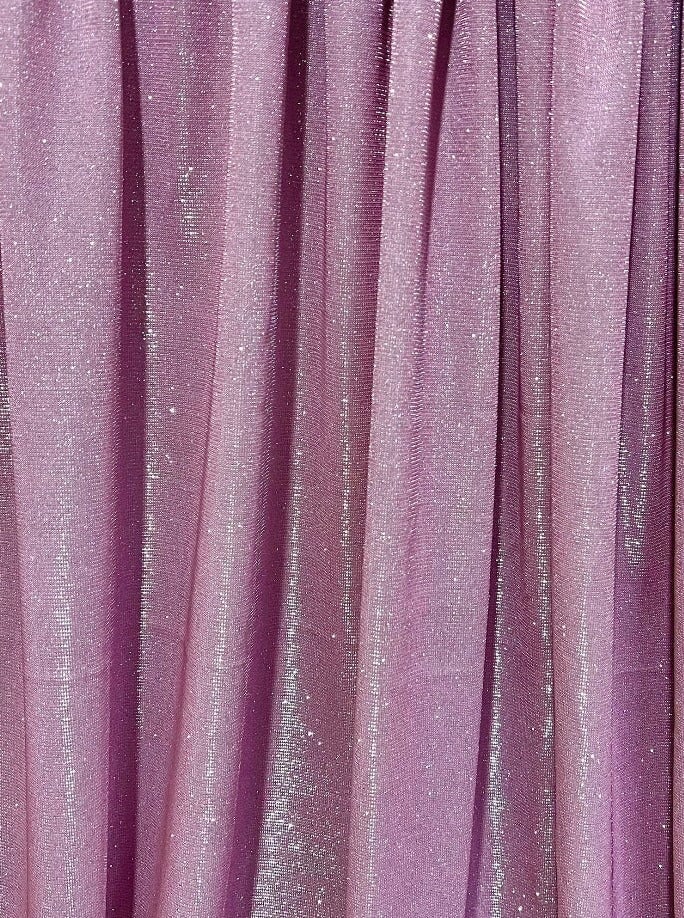 Stretch Metallic Lurex Baby Pink