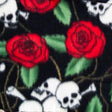 Skulls & Roses Anti Pill Fleece Fabric,