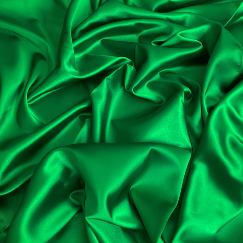 Stretch Silk Charmeuse Kelly Green