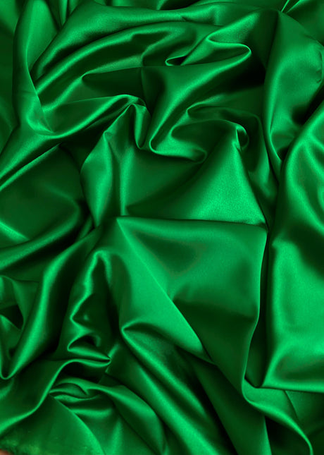 Stretch Silk Charmeuse Kelly Green